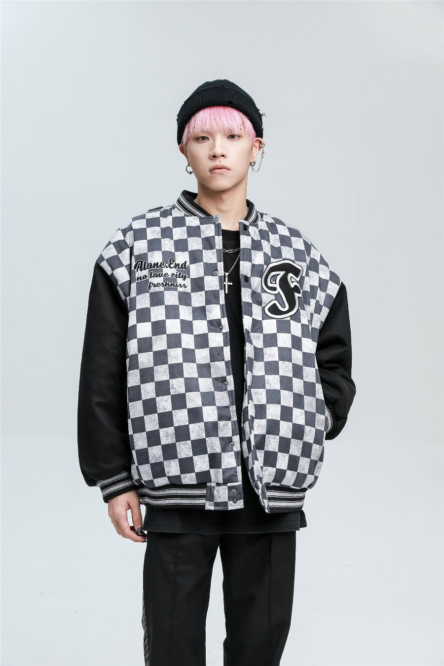 GoFly Checkered Winter Bomber Jacket