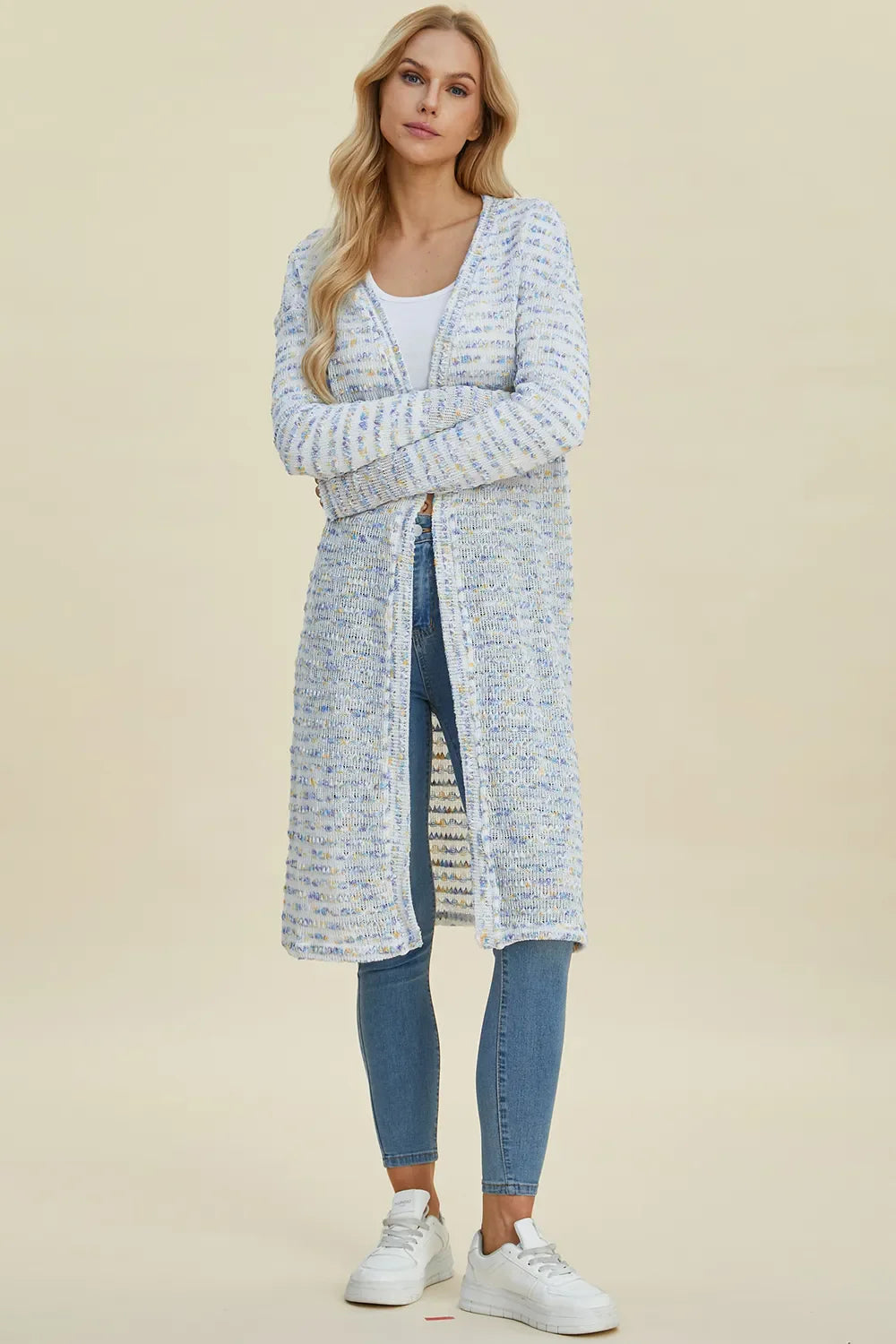 open front longline cardigan