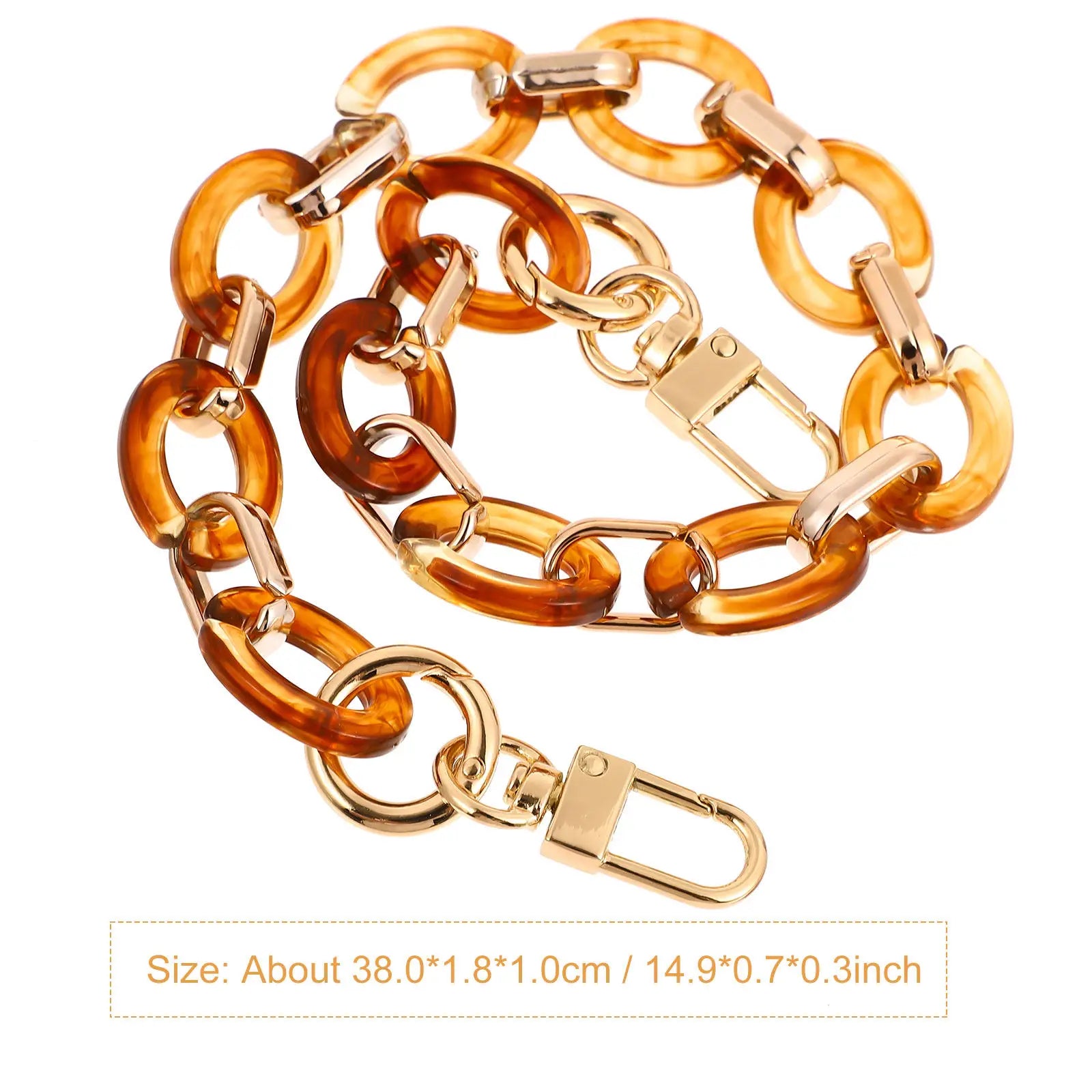 Resin Purse Chain Exquisite Lightweight Bag Replacement Strap Stylish Outdoor Handbag Shoulder Chain Bright Color Design