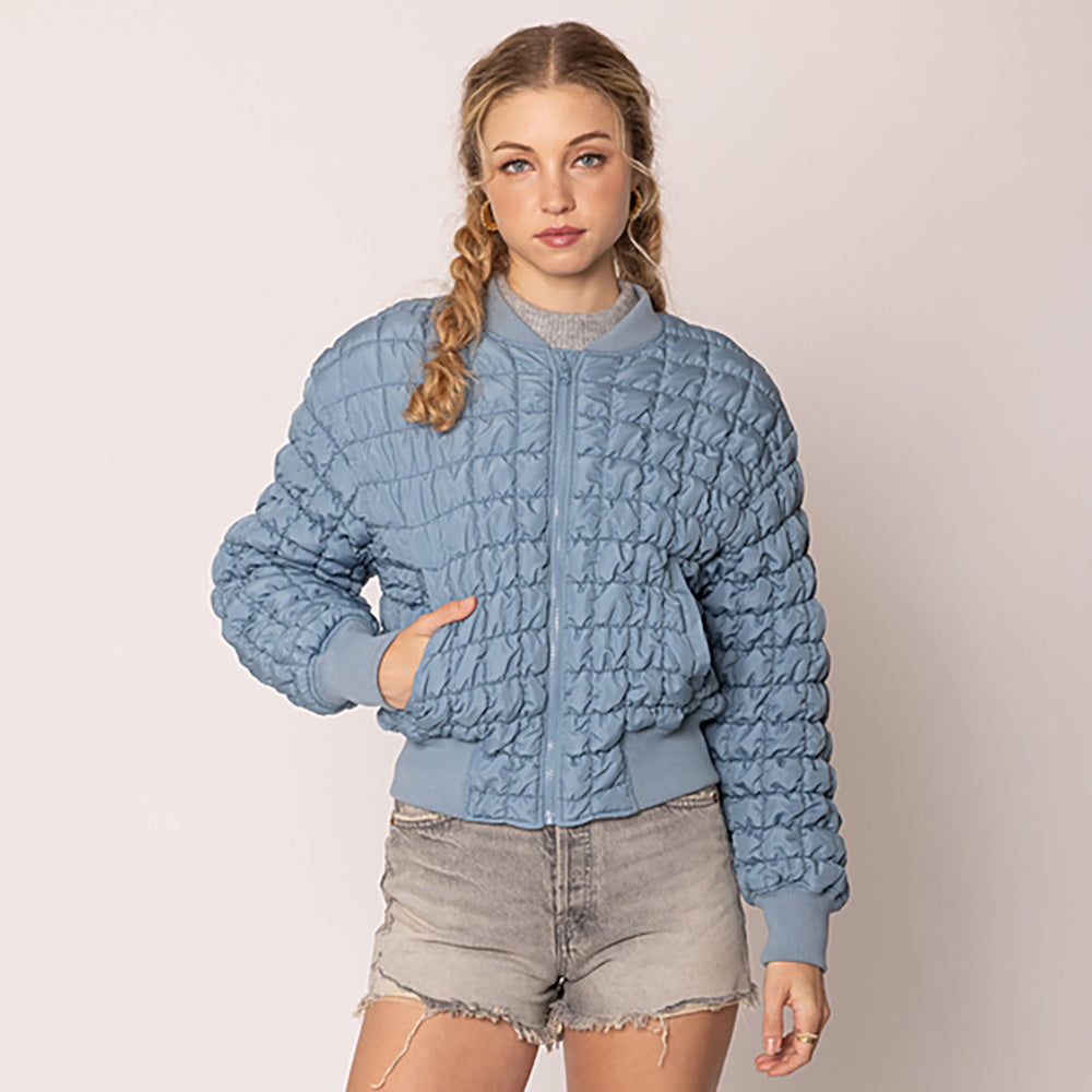GoFly Reversible Quilted Bomber Jacket