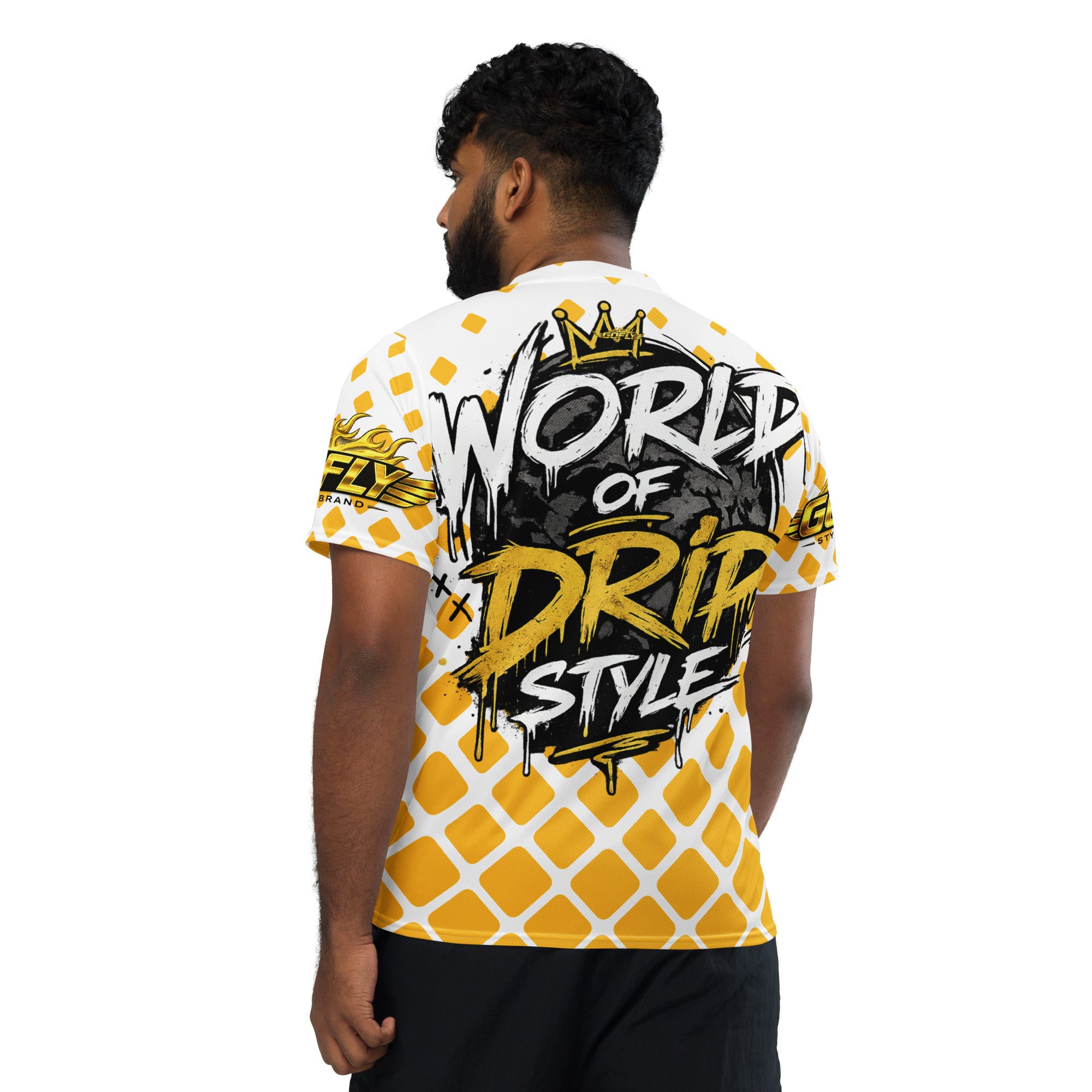 GoFly World Of Drip Style Recycled unisex sports jersey