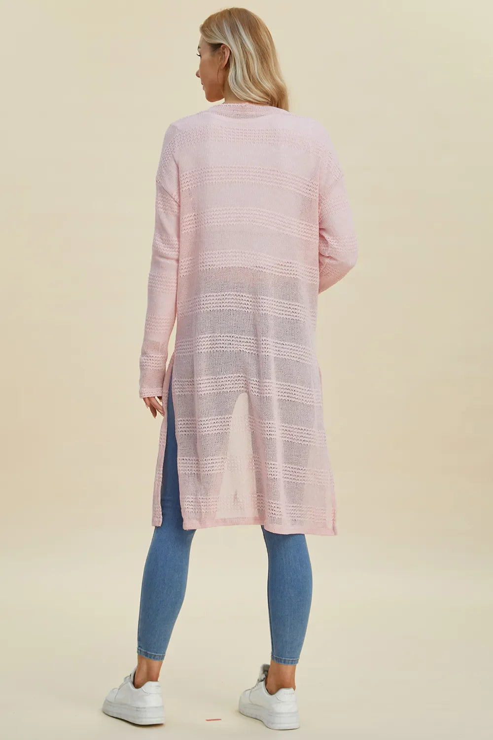 open front longline cardigan