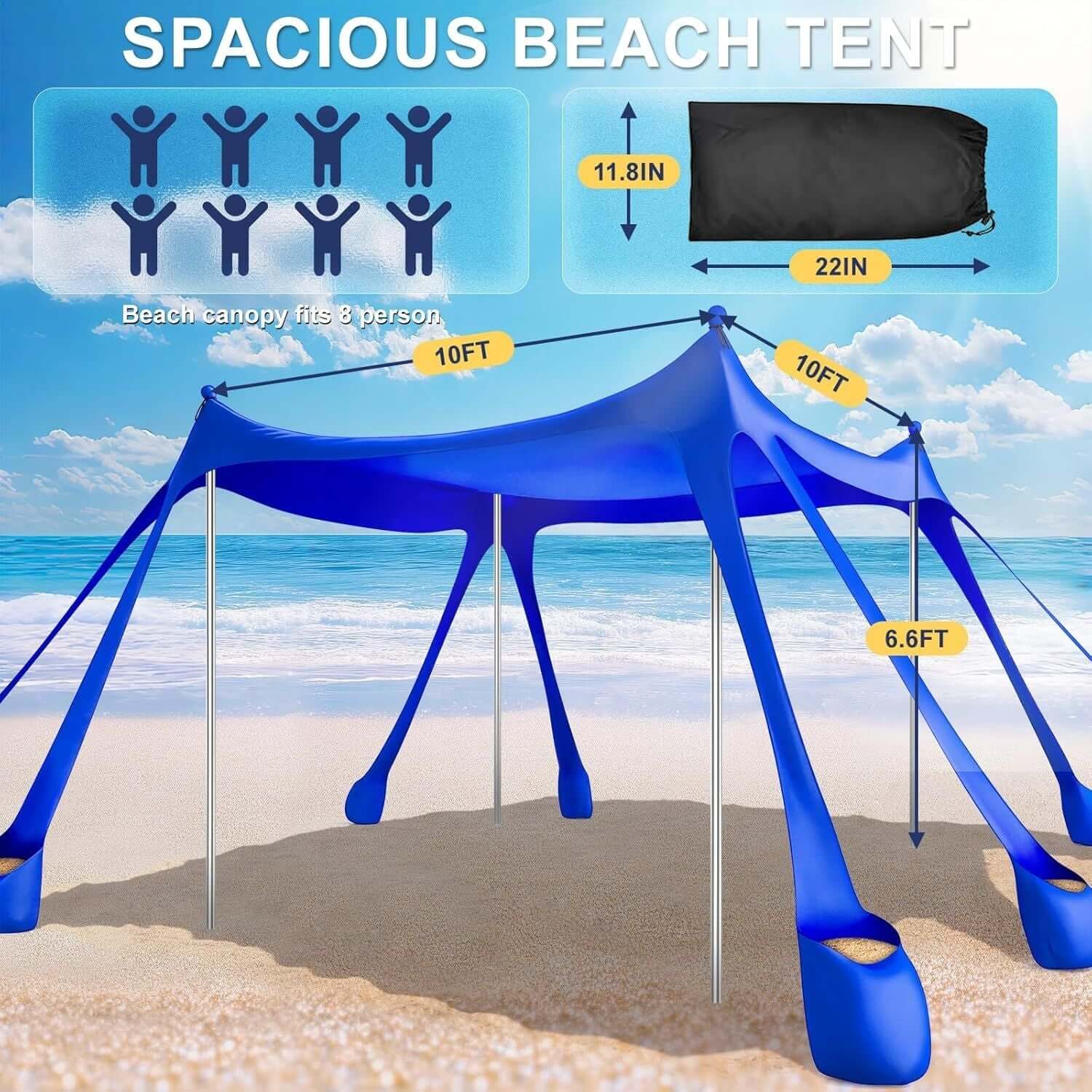 portable beach tent sun shelter