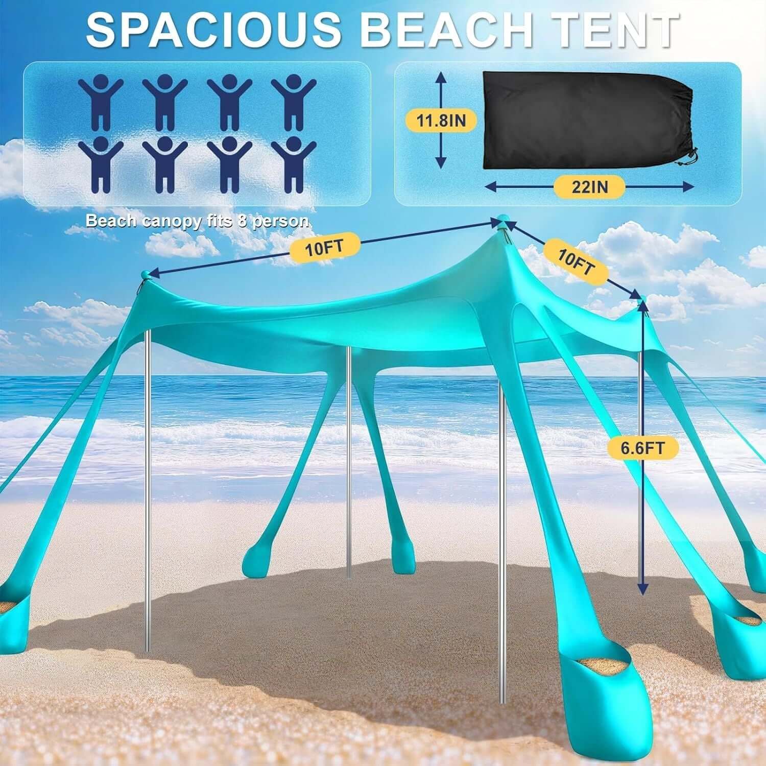 portable beach tent sun shelter