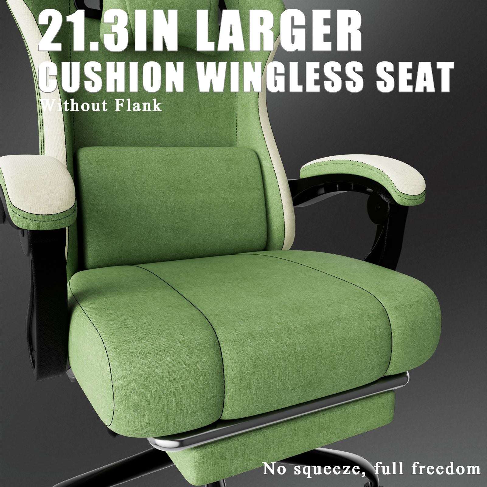 ergonomic gaming chair with footrest