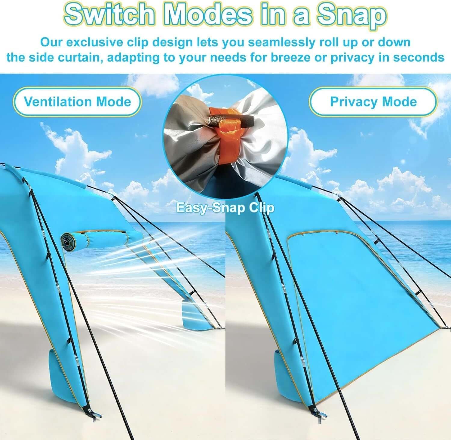 portable beach tent sun shelter
