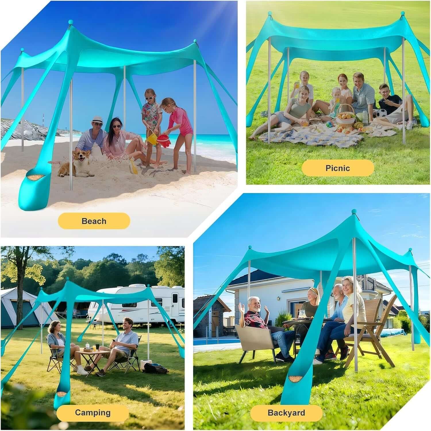 portable beach tent sun shelter