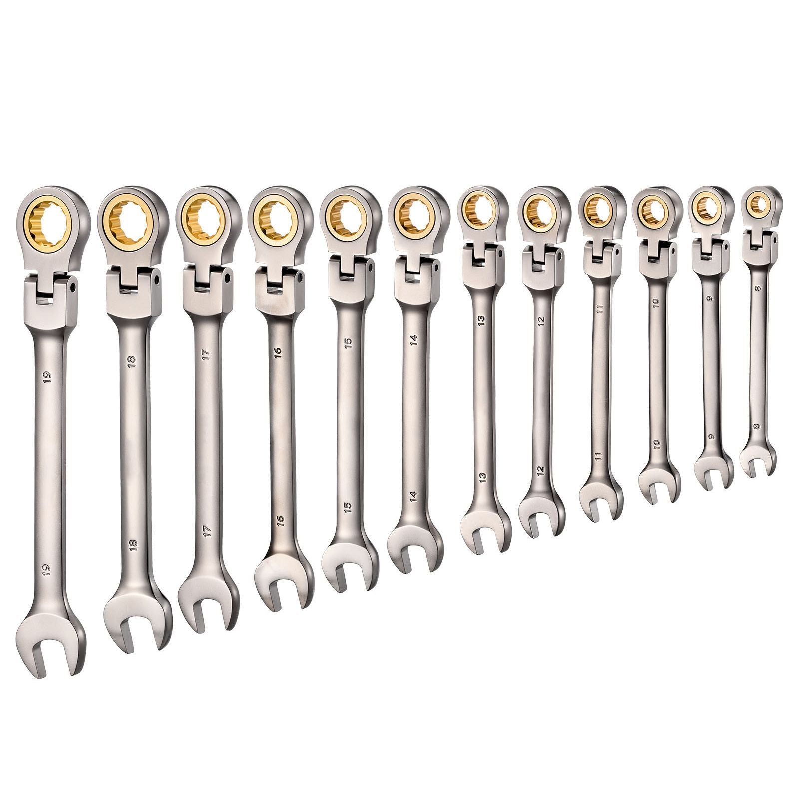 flex head ratcheting wrench set