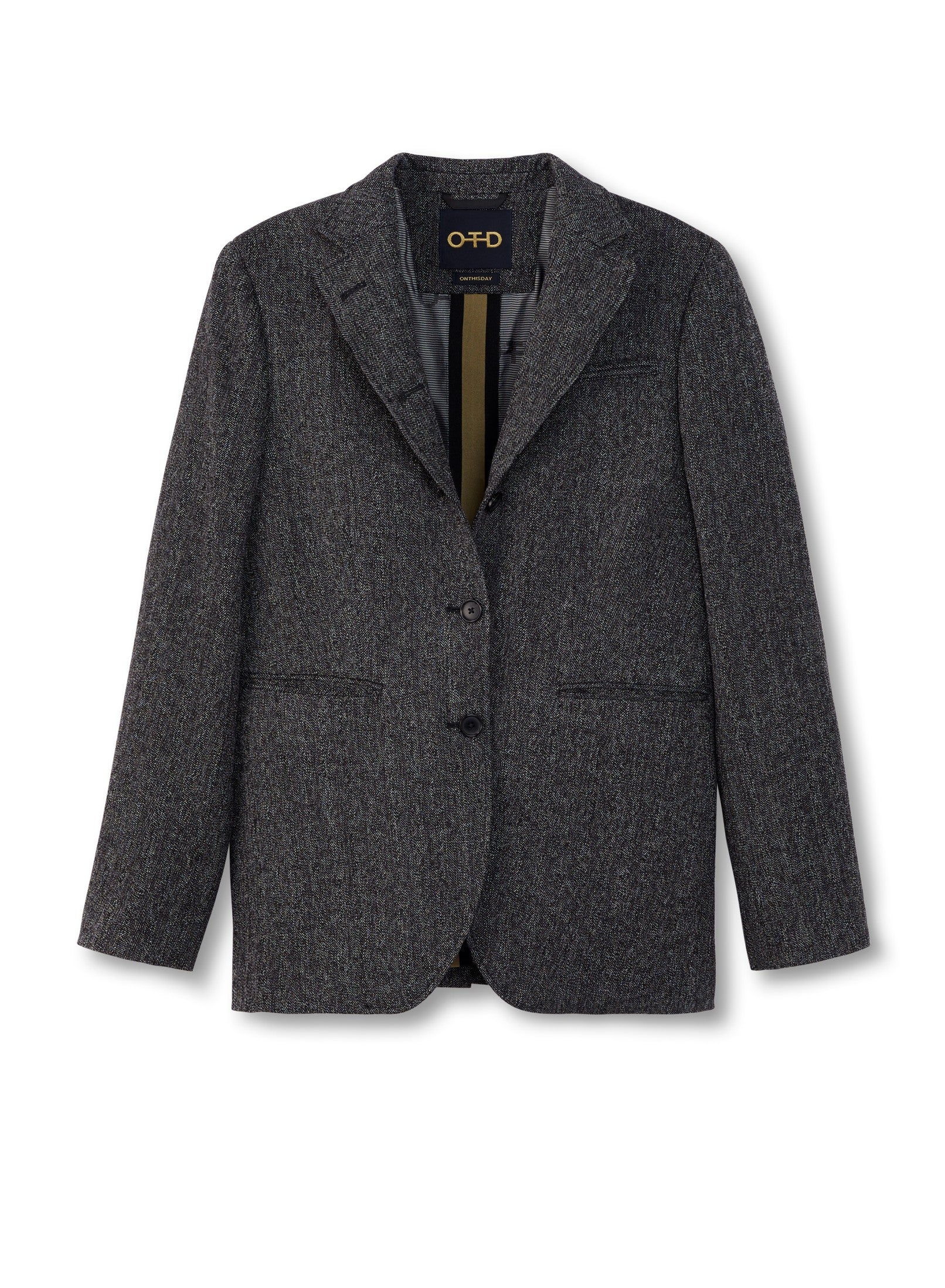 Herringbone Single-Breasted Jacket