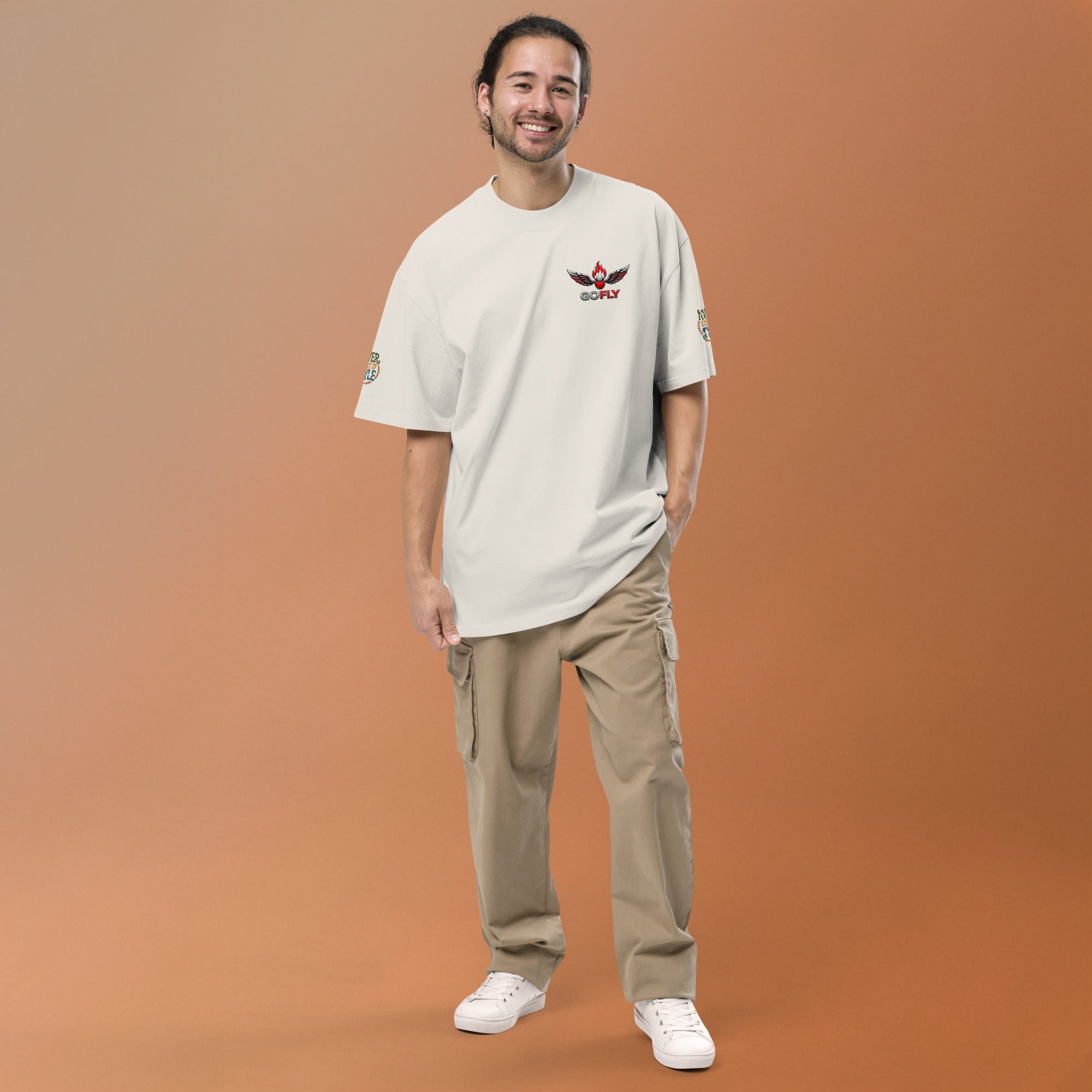 GoFly Never Out Of Style Oversized faded t-shirt