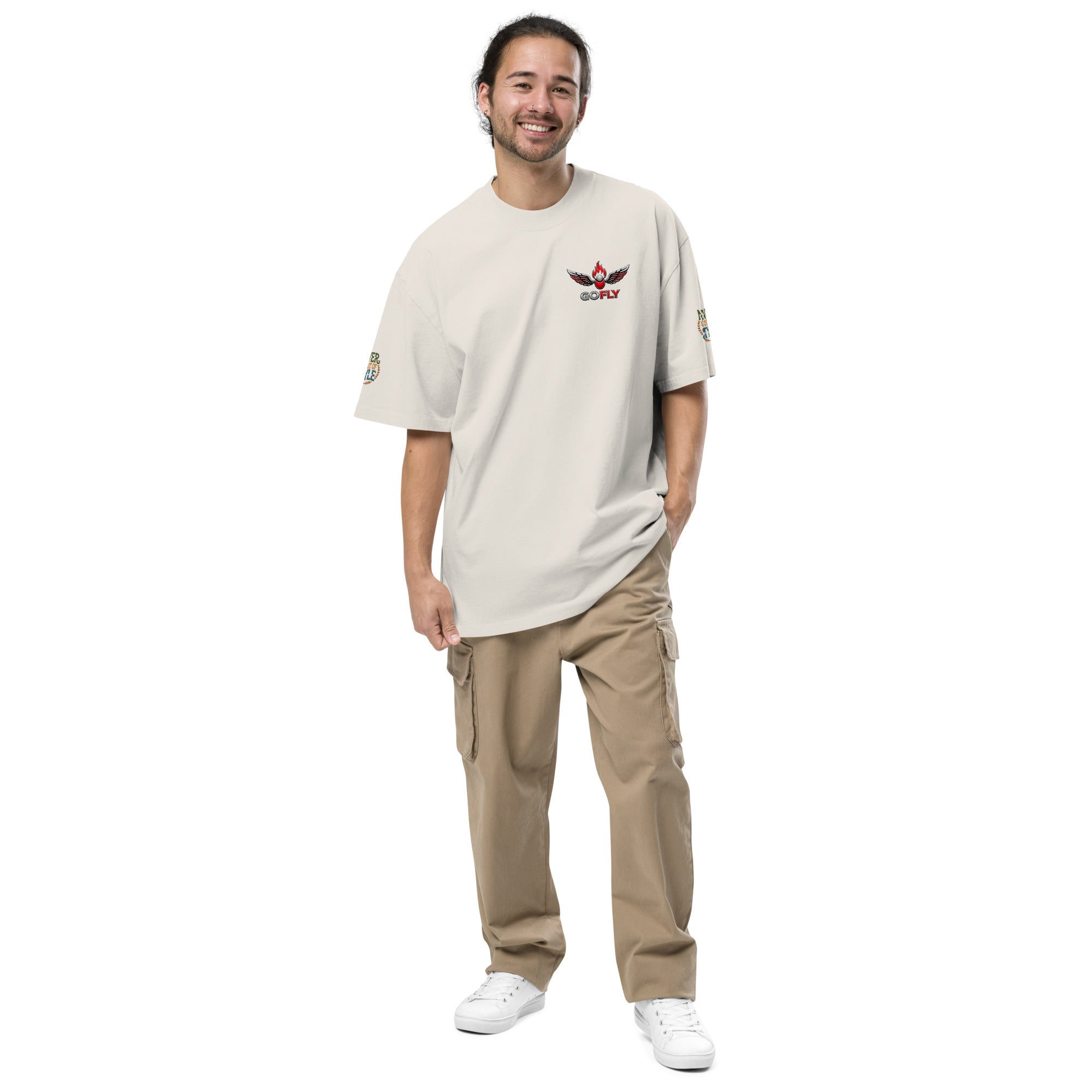 GoFly Never Out Of Style Oversized faded t-shirt