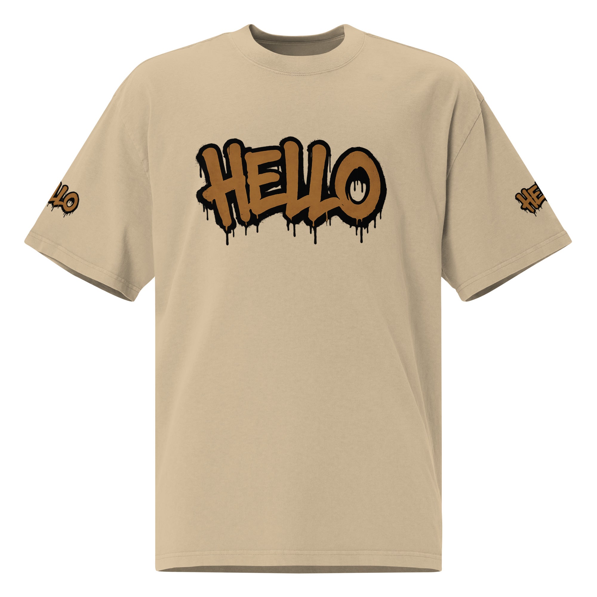 HELLO Oversized faded t-shirt