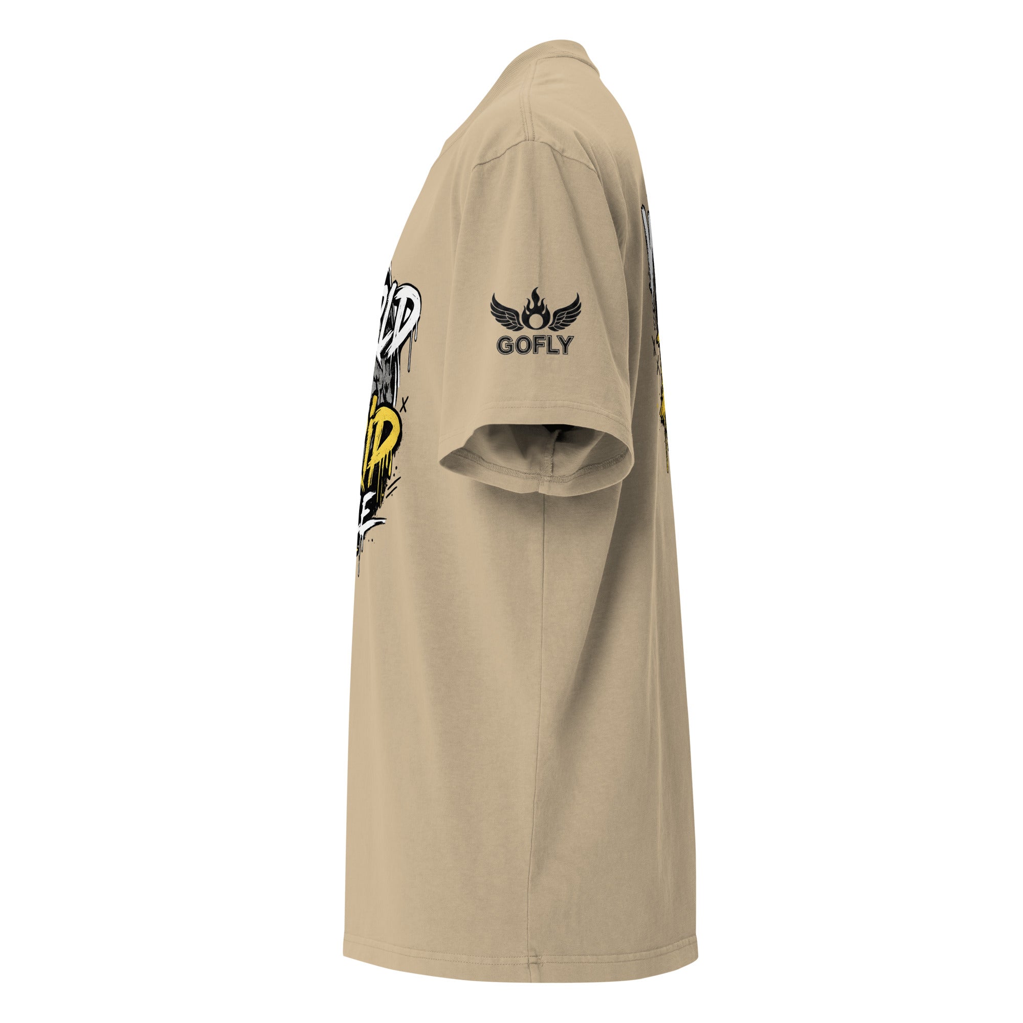 GoFly World Of Drip Style Oversized faded t-shirt