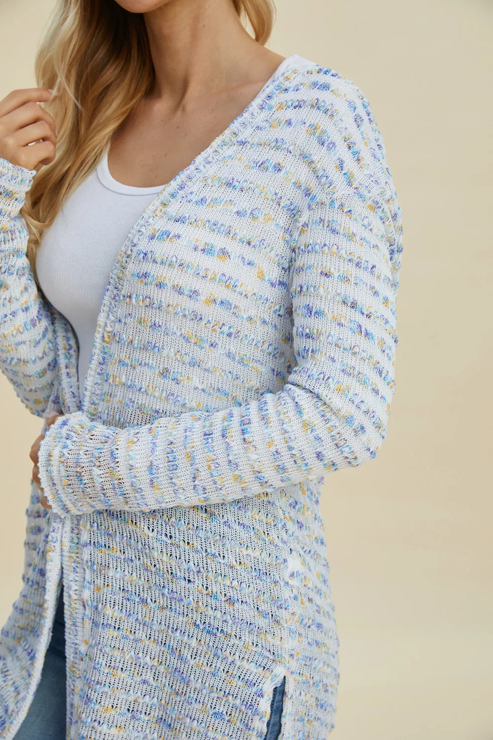 open front longline cardigan