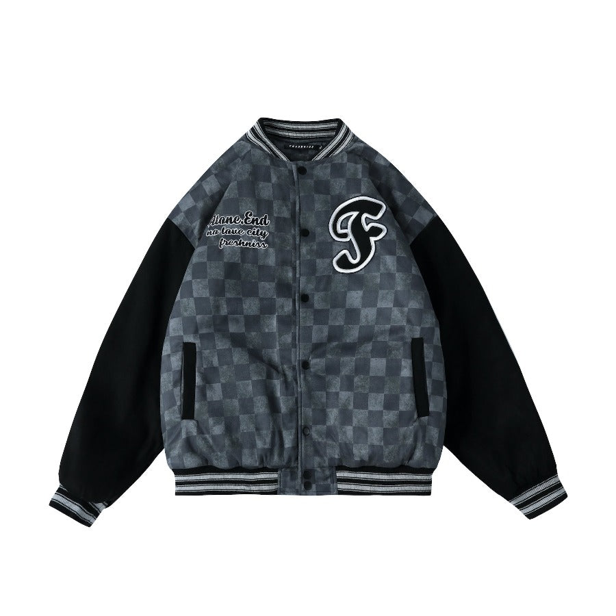 GoFly Checkered Winter Bomber Jacket