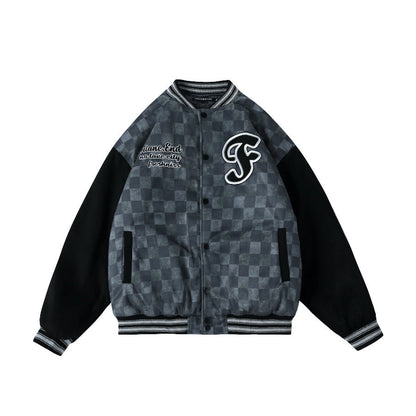 GoFly Checkered Winter Bomber Jacket