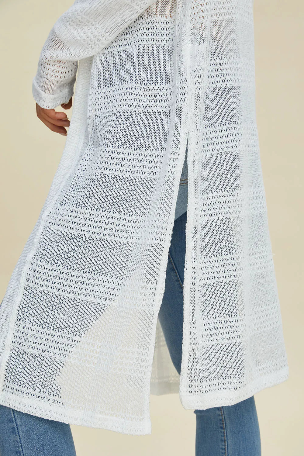 open front longline cardigan