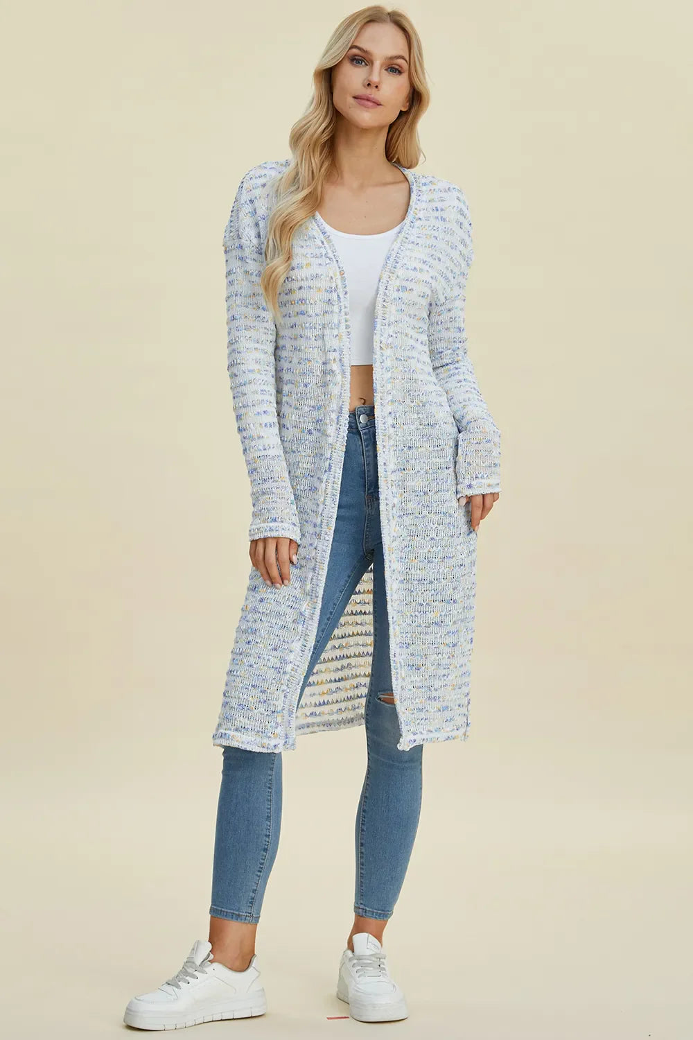 open front longline cardigan