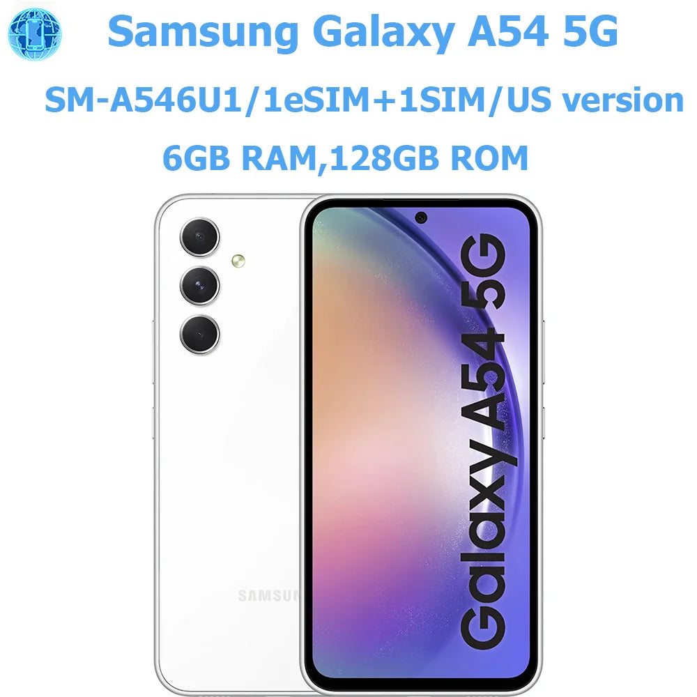 Samsung Galaxy A54 5G Smartphone 6.4-inch 6GB RAM  US Version NFC Samsung 5000mAh 50MP Under Screen FingerprintOriginalunlocking
