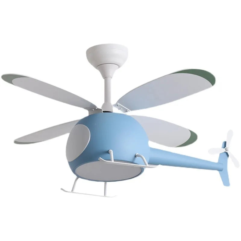 Modern Creative Cartoon Plane Fan Light Simple Decor LED Ceiling Lamp for Children&