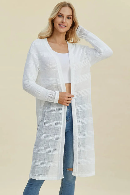 open front longline cardigan