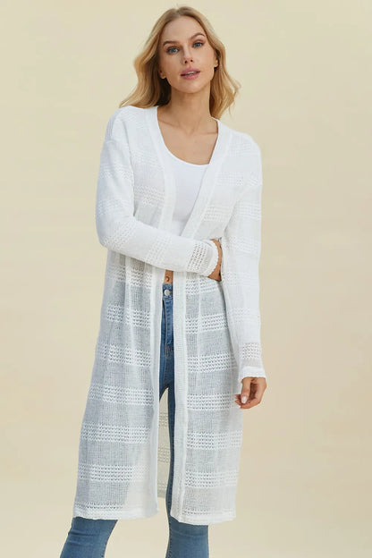 open front longline cardigan