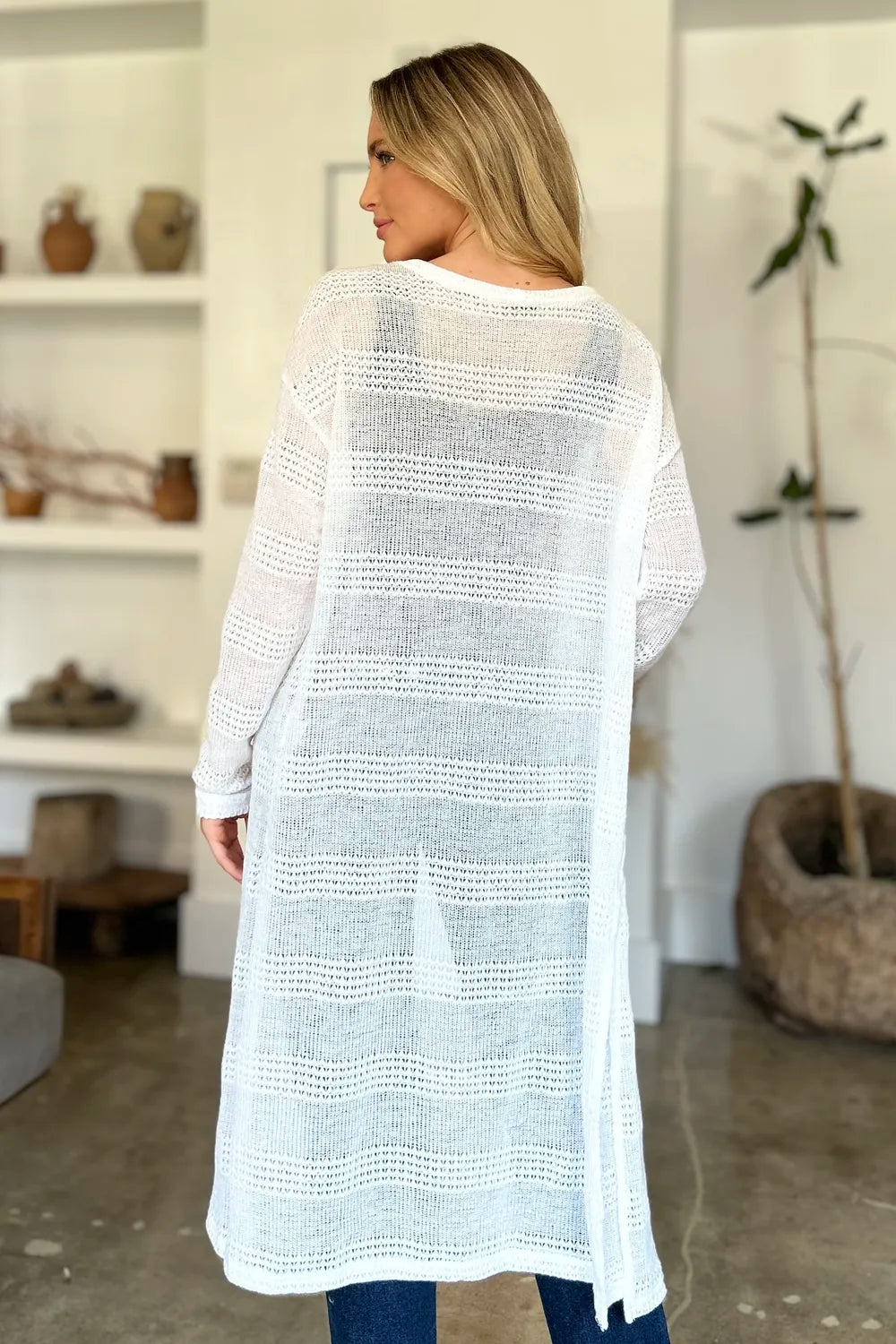 open front longline cardigan
