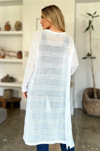 open front longline cardigan