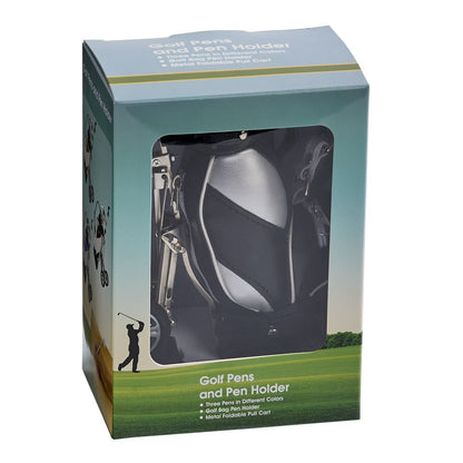 Golf Cart Style Pen Set &amp; Holder