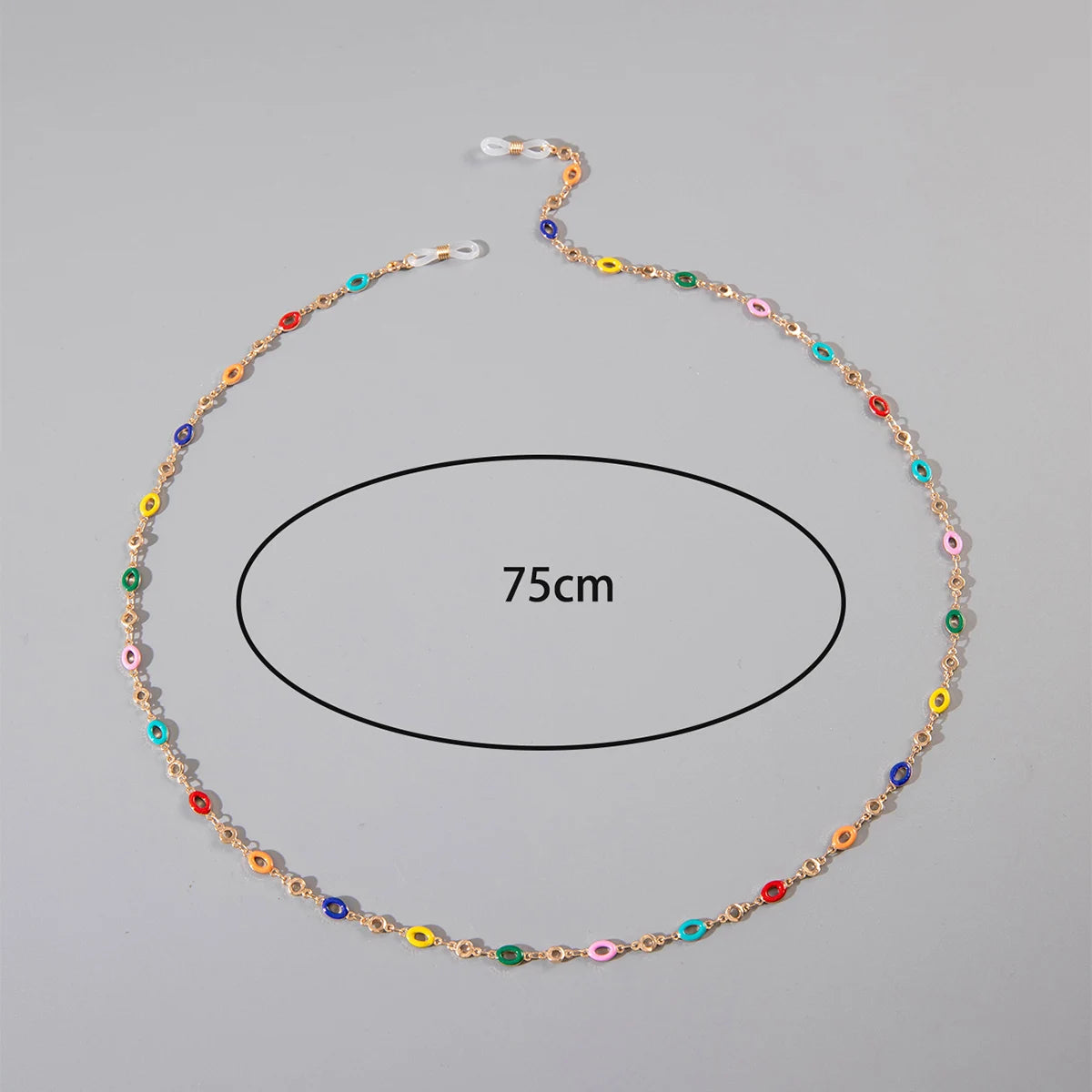 Tocona Fashion Candy Color Eyeglasses Chain geometry Metal Glasses Lanyards Women Glasses Chains Jewelry Holiday Gifts 27859