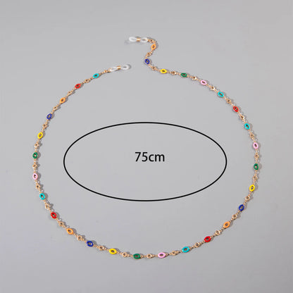 Tocona Fashion Candy Color Eyeglasses Chain geometry Metal Glasses Lanyards Women Glasses Chains Jewelry Holiday Gifts 27859