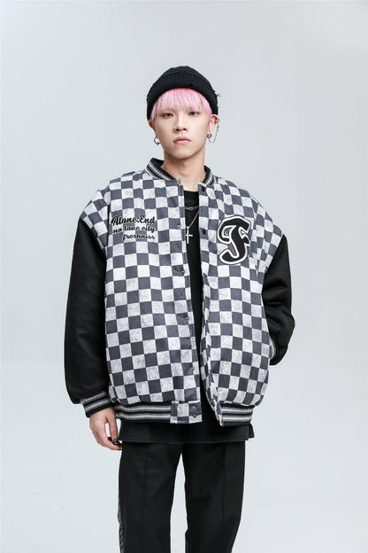GoFly Checkered Winter Bomber Jacket