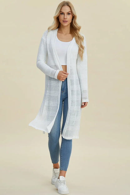 open front longline cardigan