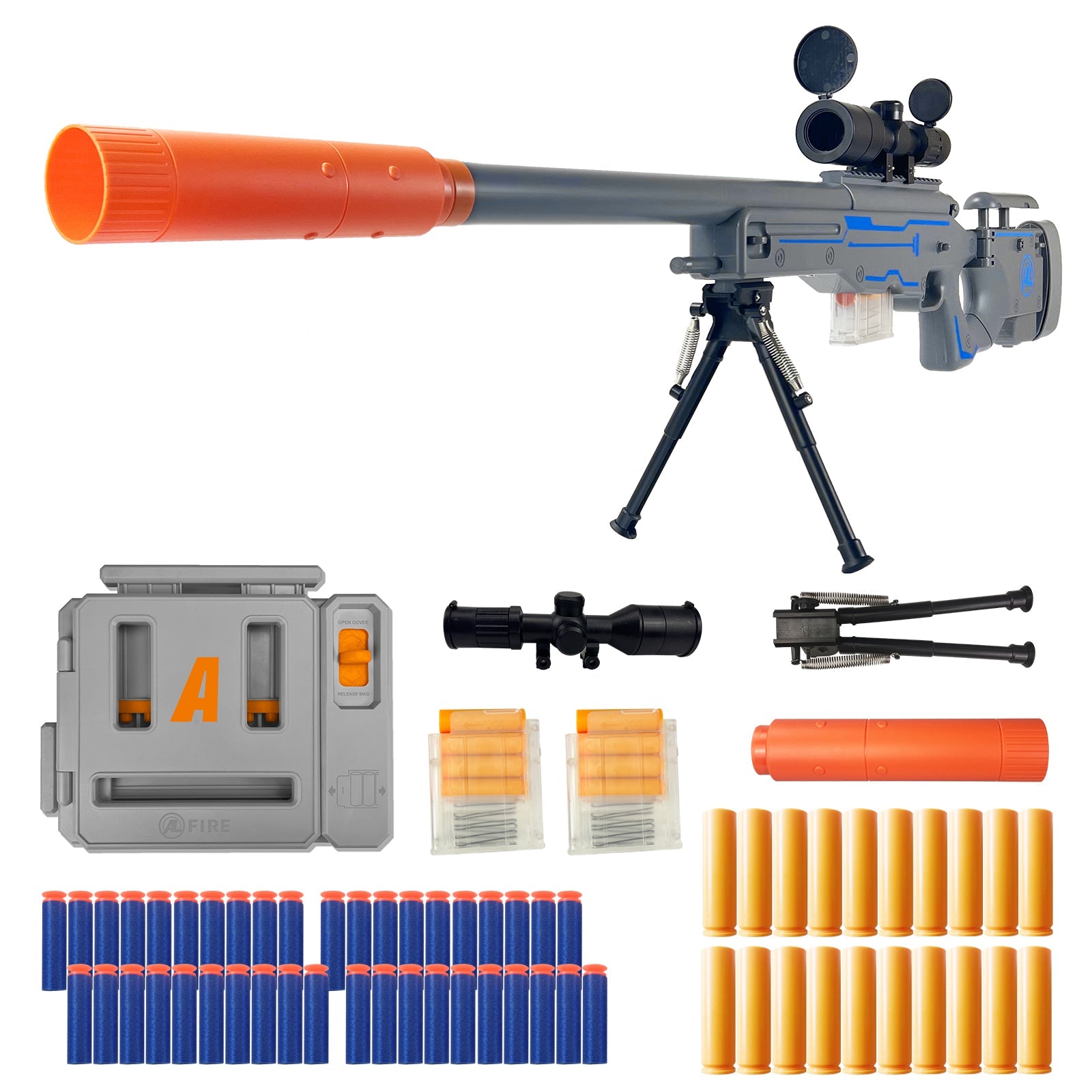 AWM Sniper Rifle Toy Yellow Set