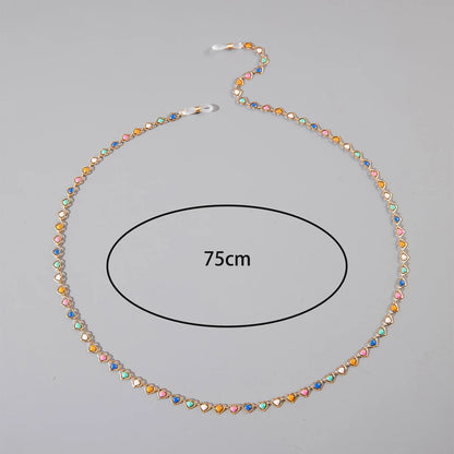 Tocona Fashion Candy Color Eyeglasses Chain geometry Metal Glasses Lanyards Women Glasses Chains Jewelry Holiday Gifts 27859