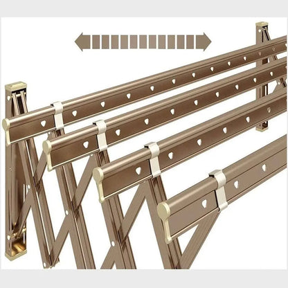 Extendable Drying Rack, Wall Mounted Airer Towel Rail Extendible Folding(1 Track)