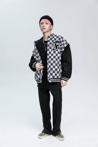 GoFly Checkered Winter Bomber Jacket