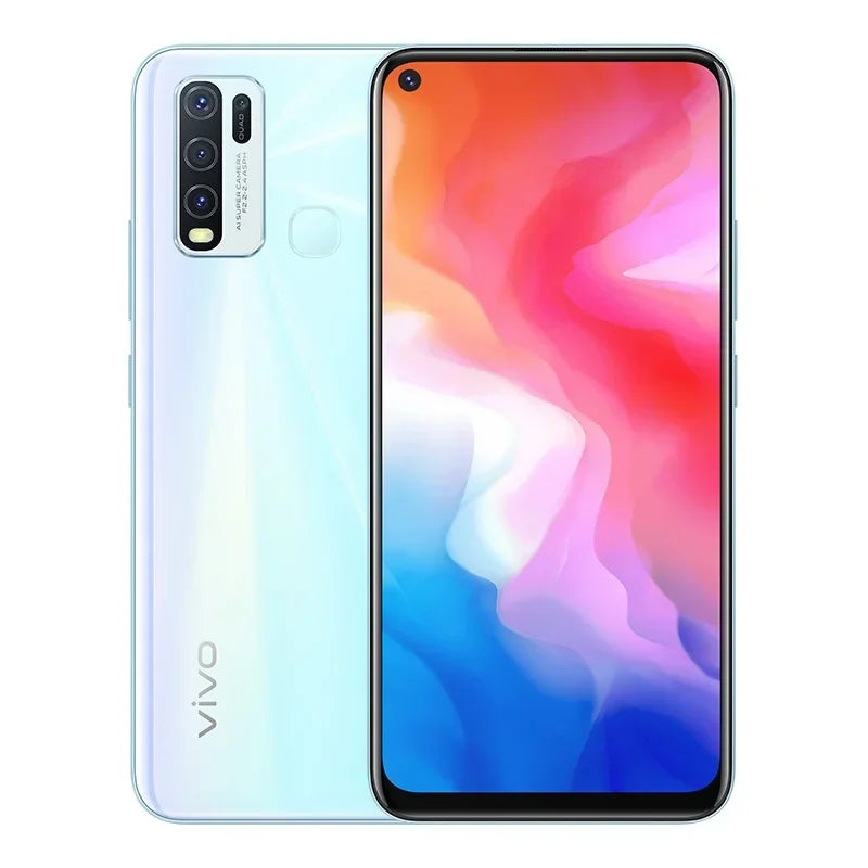 VIVO Y50 4G Smartphone Global Firmware Snapdragon 665 Octa Core 6.53" 5000mAh 8GB 128GB 16.0MP Cameras Y 5 Used Phone