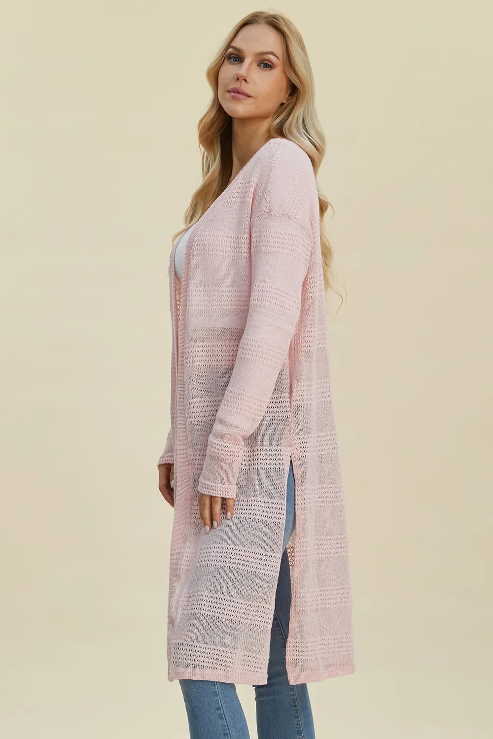 open front longline cardigan