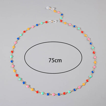 Tocona Fashion Candy Color Eyeglasses Chain geometry Metal Glasses Lanyards Women Glasses Chains Jewelry Holiday Gifts 27859