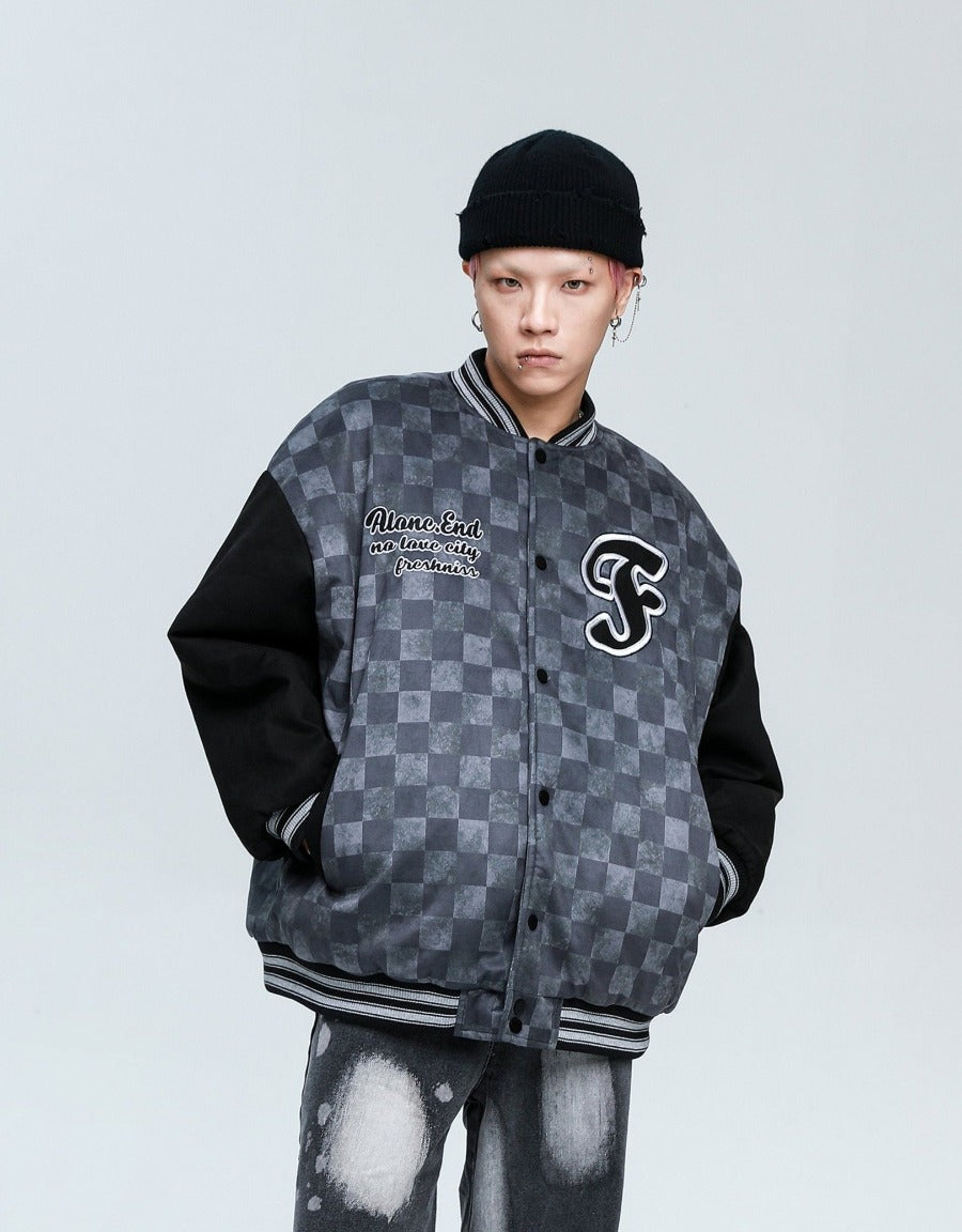 GoFly Checkered Winter Bomber Jacket