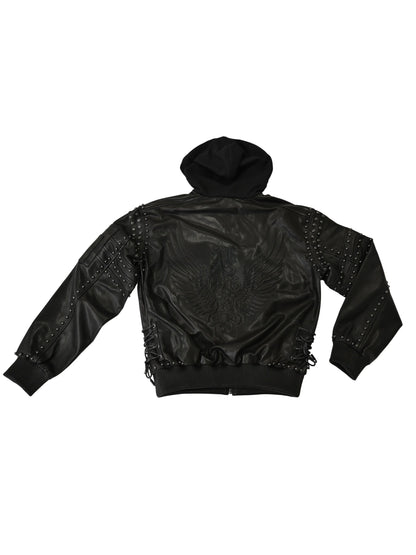 GOFLYSTYLE Leather Bomber Jacket