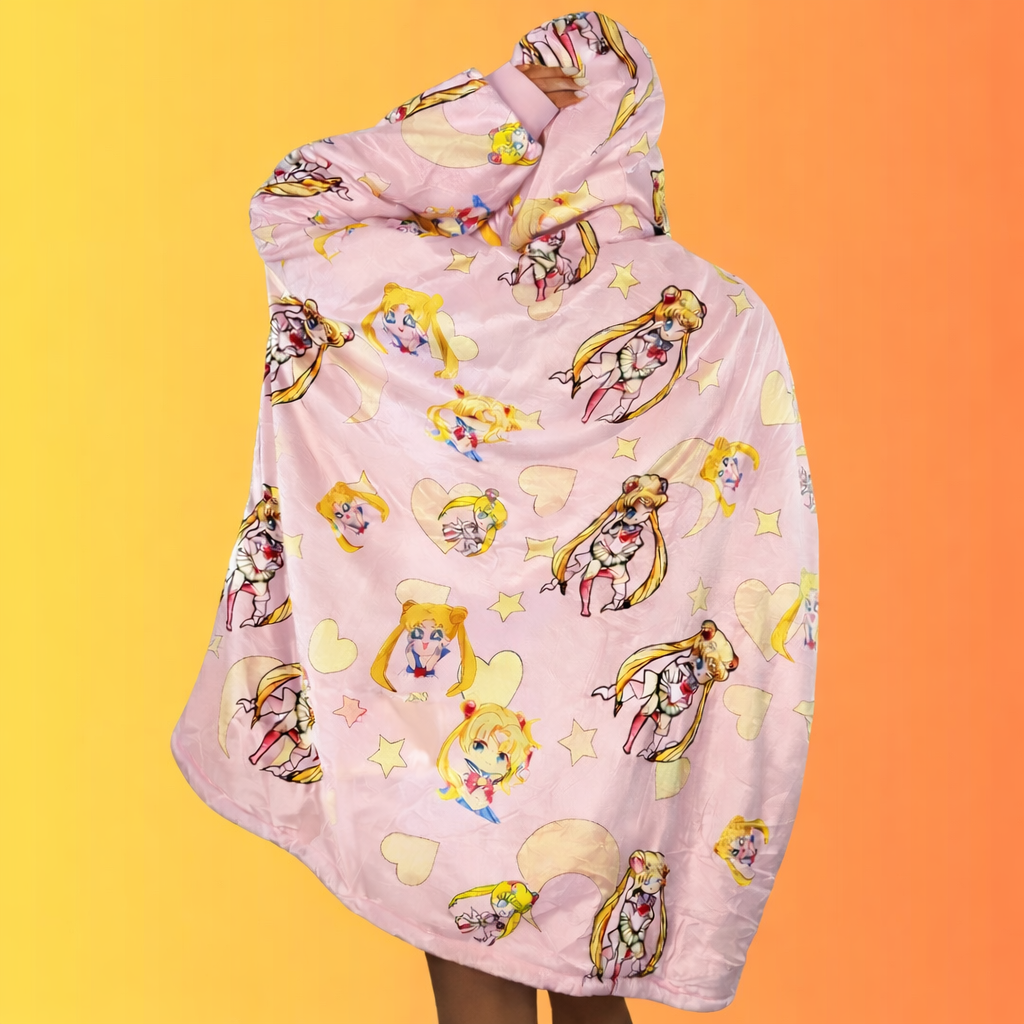 Sailor Moon Wearable Blanket Hoodie for Kids &amp; Adults | OLM Toys
