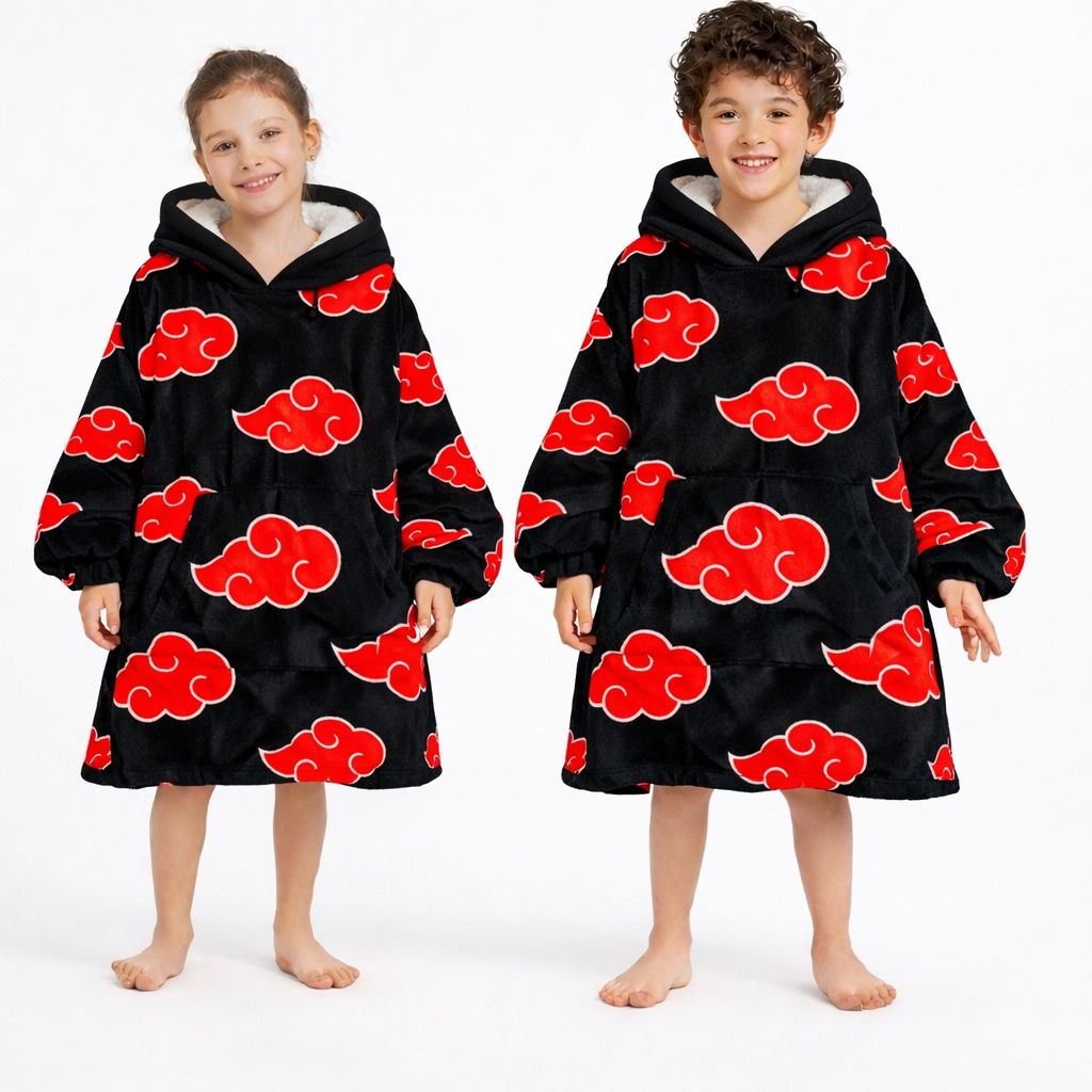 Naruto Itachi Akatsuki Wearable Blanket Hoodie for Kids &amp; Adults | OLM Toys