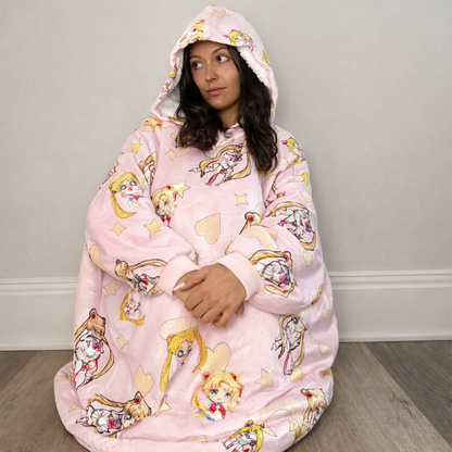 Sailor Moon Wearable Blanket Hoodie for Kids &amp; Adults | OLM Toys