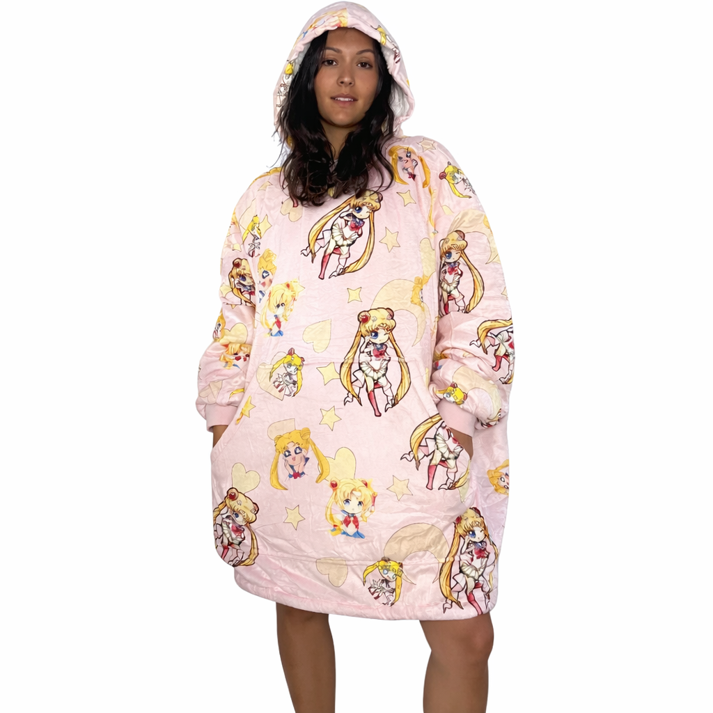 Sailor Moon Wearable Blanket Hoodie for Kids &amp; Adults | OLM Toys