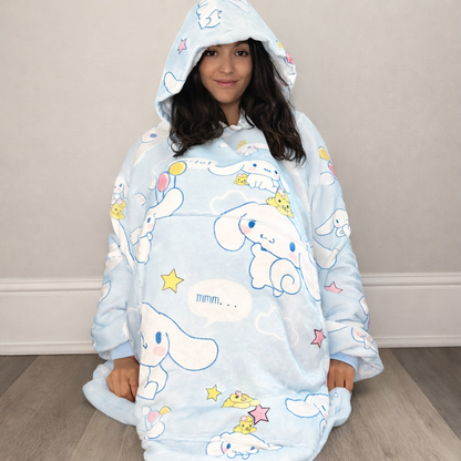 Cinnamoroll hello kitty Wearable Blanket Hoodie for Kids &amp; Adults | OLM Toys