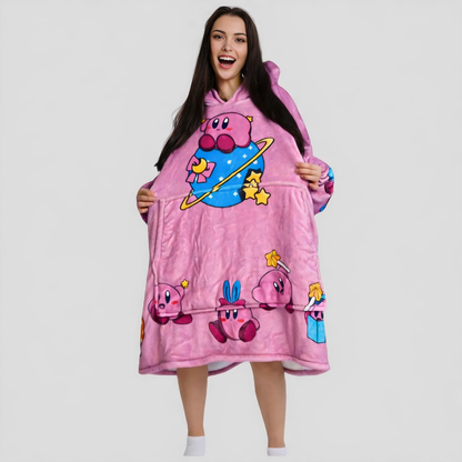 Kirby Wearable Blanket Hoodie for Kids &amp; Adults | OLM Toys