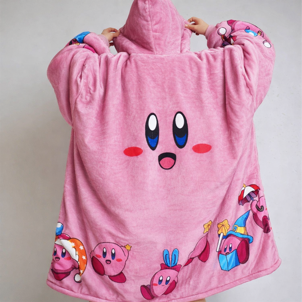Kirby Wearable Blanket Hoodie for Kids &amp; Adults | OLM Toys