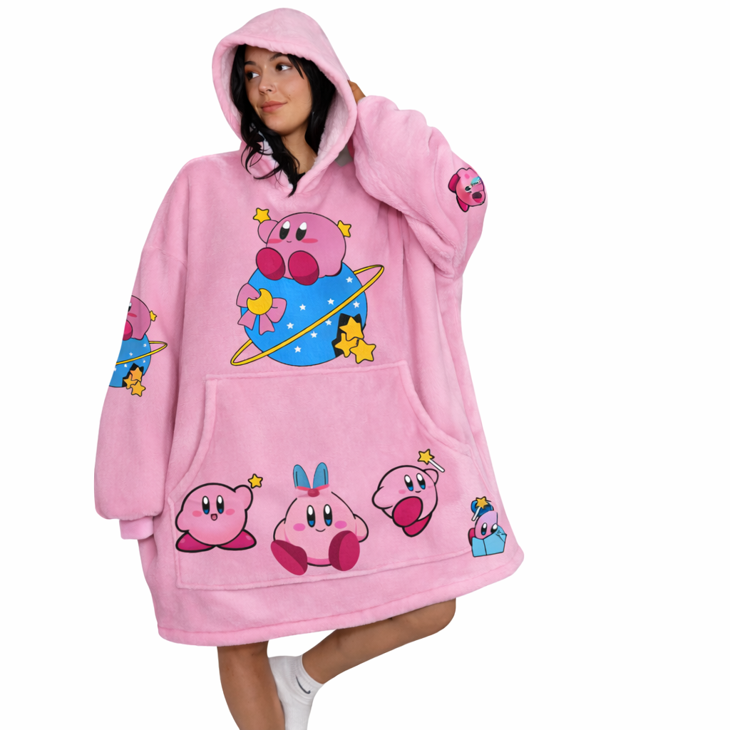 Kirby Wearable Blanket Hoodie for Kids &amp; Adults | OLM Toys